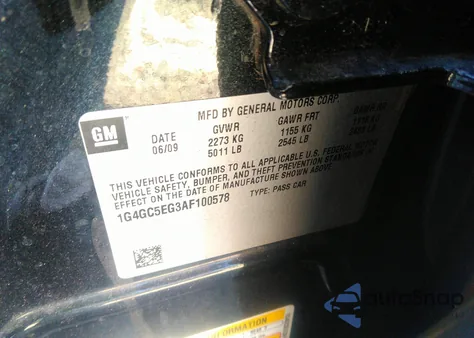 2010 Buick Lacrosse Cxl from USA, damaged, VIN 1G4GC5EG3AF100578